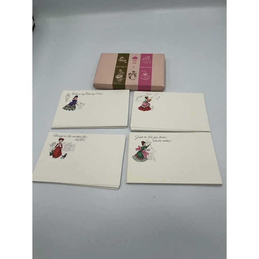 Vintage Postcards Post-A-Note In Box By Current Inc USA 37 Cards Retro Graphics